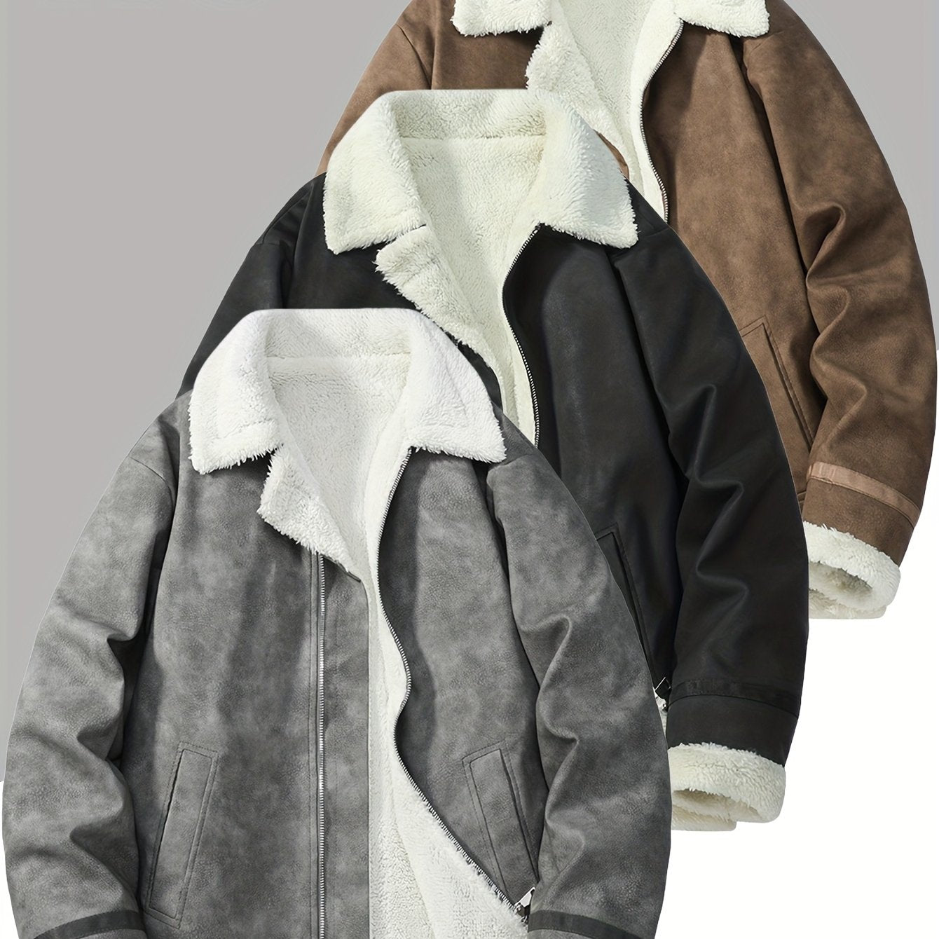 Streetstyle-Must-have! Herren Colorblock-Jacke mit Fleece-Futter