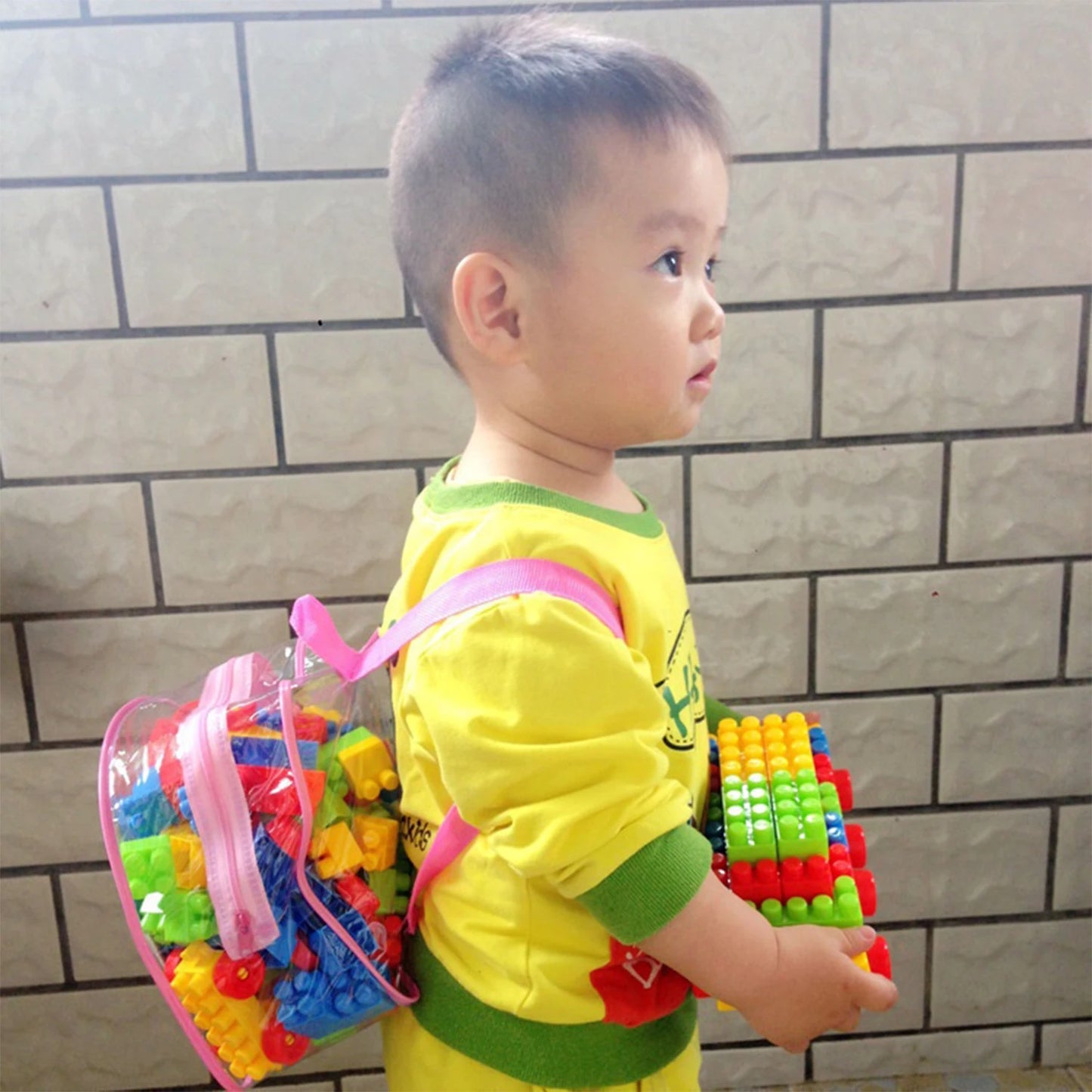 130 Stück / Bausteinspielzeug mit großen Partikeln / Konstruktionsspielzeug / frühkindliches Lernspielzeug / mehr zusammenbaubare Formen