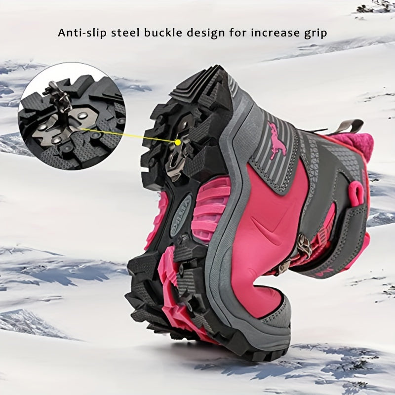 Jungen-Schneestiefel, rutschfeste Schuhe für Outdoor, Wandern, Klettern im Winter