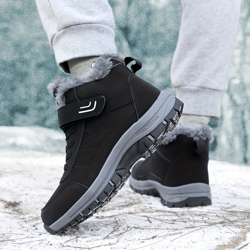 Damen-Outdoor-Sneaker – schwarz, wasserdicht, rutschfest, thermoisoliert für den Winter