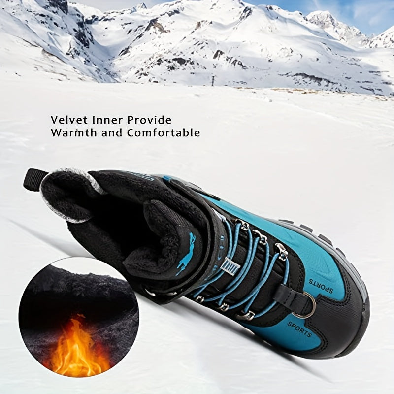 Jungen-Schneestiefel, rutschfeste Schuhe für Outdoor, Wandern, Klettern im Winter