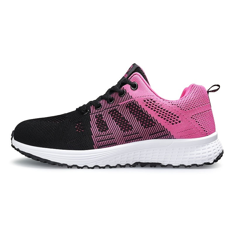 Leichte Damen-Sneaker, atmungsaktive Mesh-Schnür-Laufschuhe, Damenschuhe