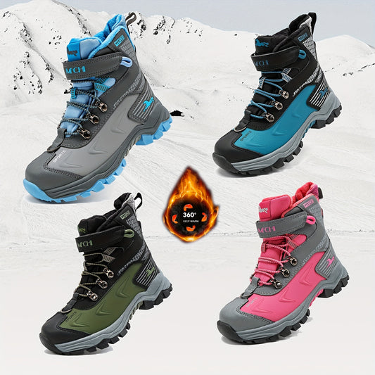 Jungen-Schneestiefel, rutschfeste Schuhe für Outdoor, Wandern, Klettern im Winter