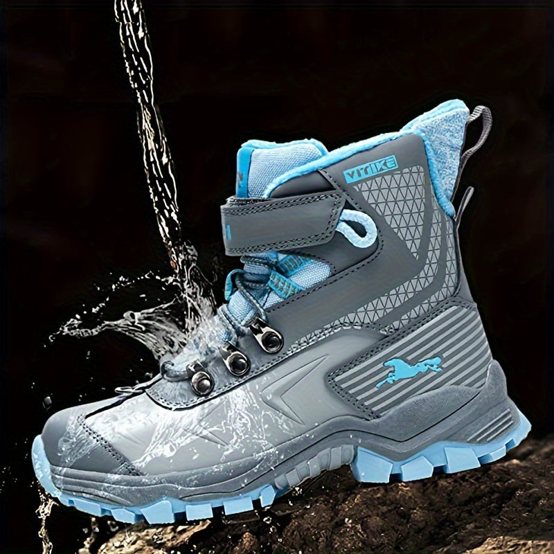 Jungen-Schneestiefel, rutschfeste Schuhe für Outdoor, Wandern, Klettern im Winter