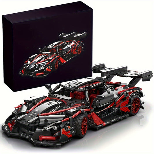 Bausatz für Erwachsene – Herausforderndes Rennwagen-Baukastenset, 1:14 Maßstab, 1391 Teile, Auto-Modellbau-Set, DIY-Spielzeug