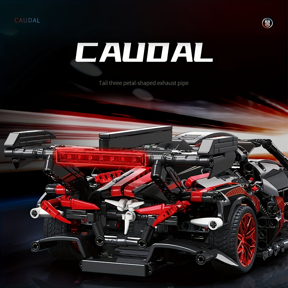 Bausatz für Erwachsene – Herausforderndes Rennwagen-Baukastenset, 1:14 Maßstab, 1391 Teile, Auto-Modellbau-Set, DIY-Spielzeug