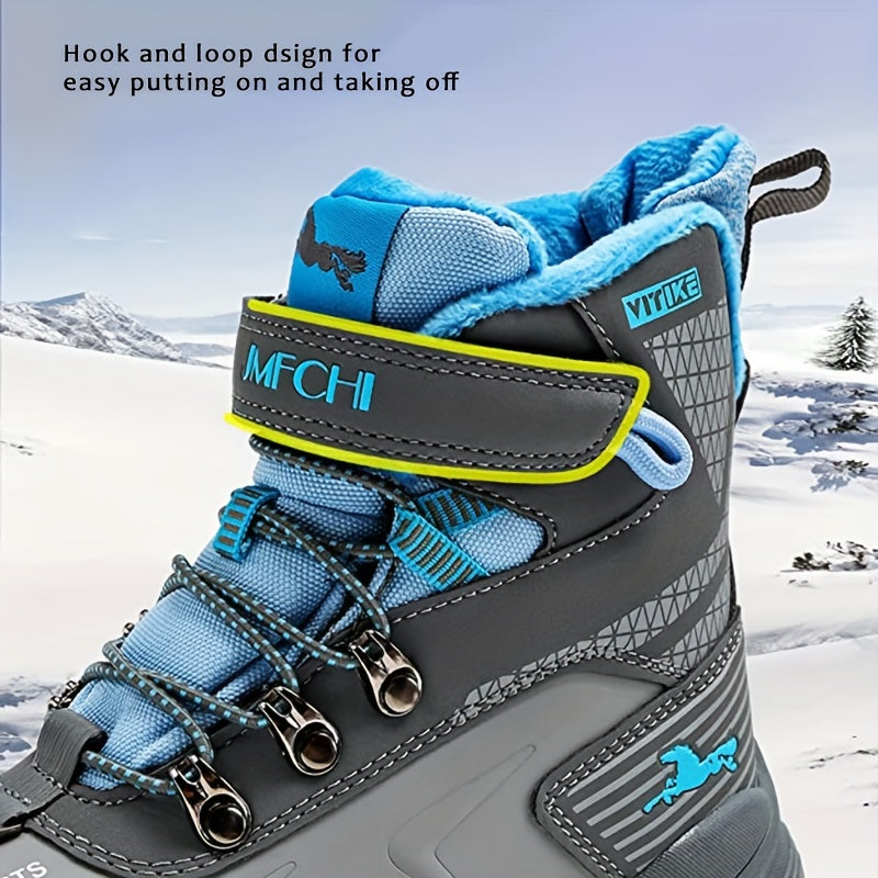 Jungen-Schneestiefel, rutschfeste Schuhe für Outdoor, Wandern, Klettern im Winter