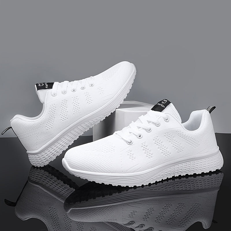 Leichte Damen-Sneaker, atmungsaktive Mesh-Schnür-Laufschuhe, Damenschuhe