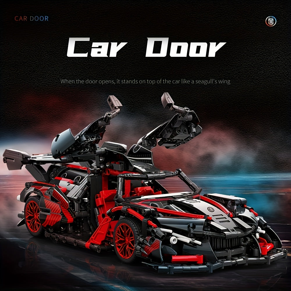 Bausatz für Erwachsene – Herausforderndes Rennwagen-Baukastenset, 1:14 Maßstab, 1391 Teile, Auto-Modellbau-Set, DIY-Spielzeug