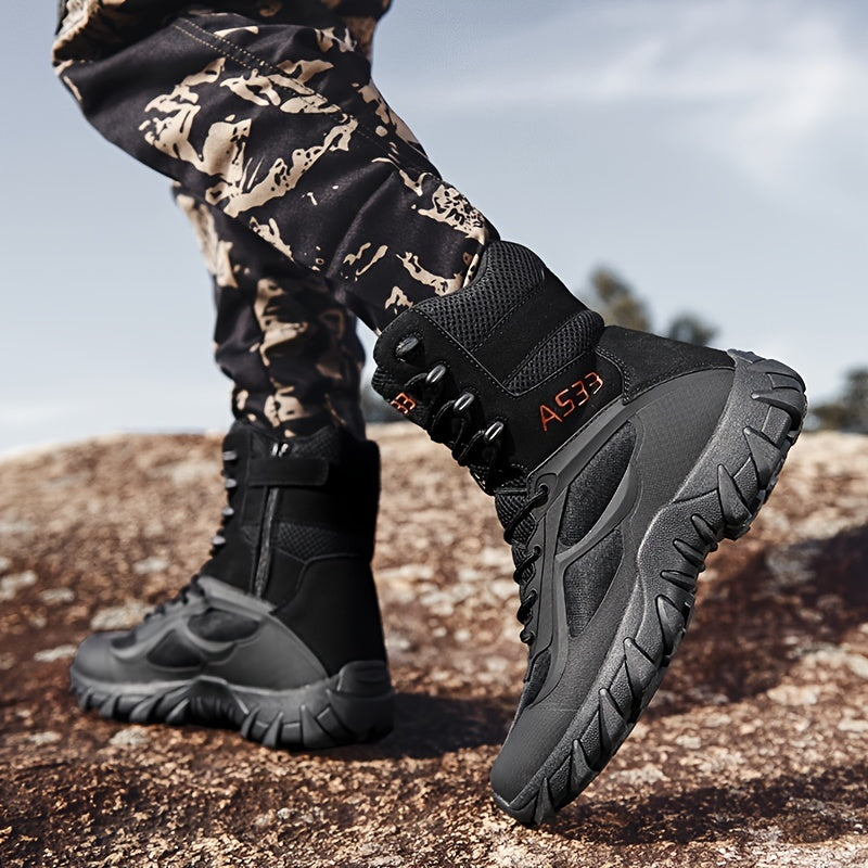 Herren-Stiefel im Military-Stil – Hohe Jungle-Combat-Boots für Outdoor, Wandern, Camping und Wüste