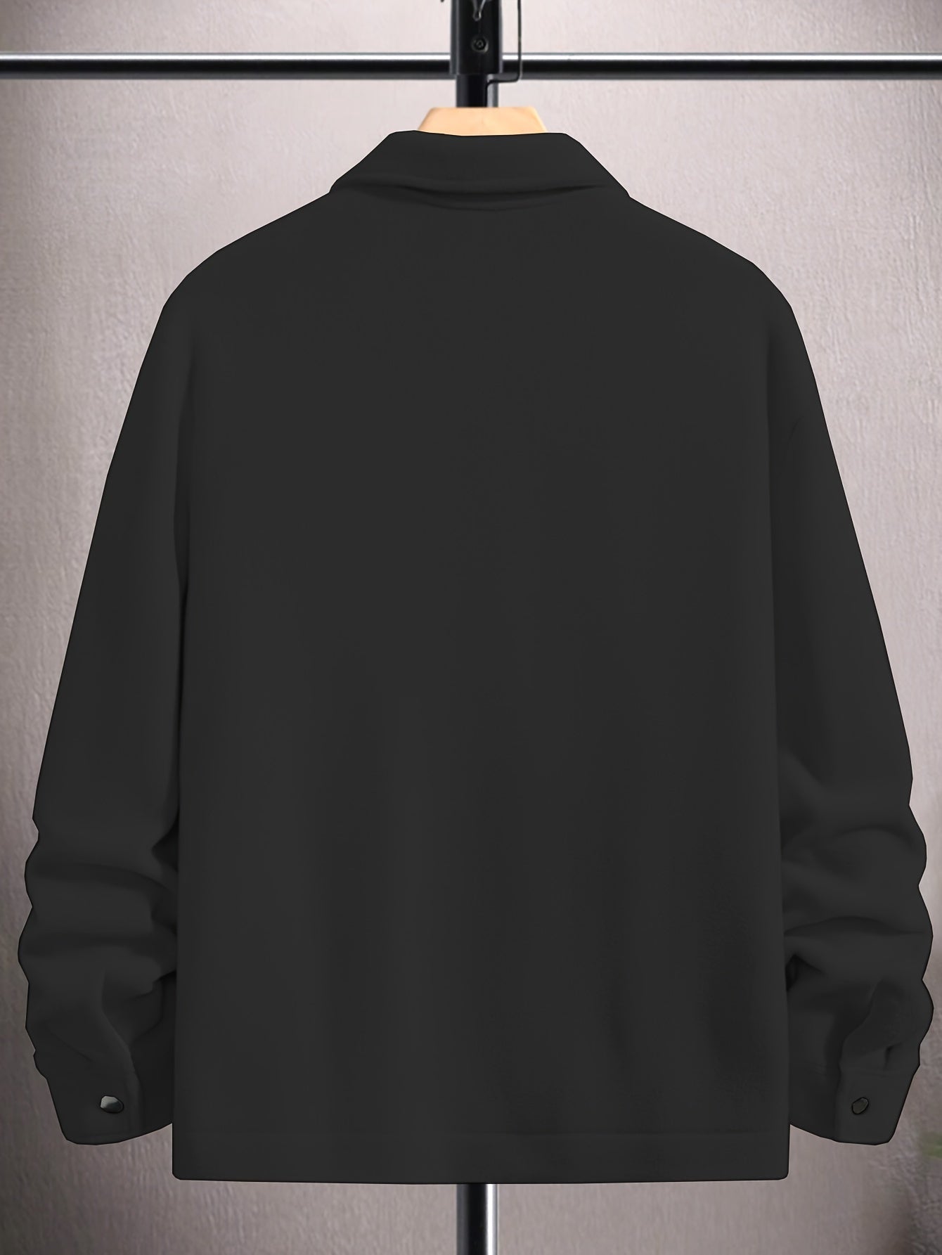 Herren Fashion-Klassik Fleecejacke – Mit umklappbarem Kragen und Druckknöpfen, weiches Strickfleece, lässig