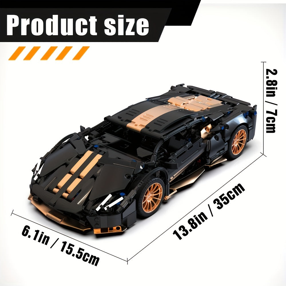 Bausatz für Sportwagen im Maßstab 1:14, 1309 Teile Modellbauset für Erwachsene, Supercar-Spielzeug