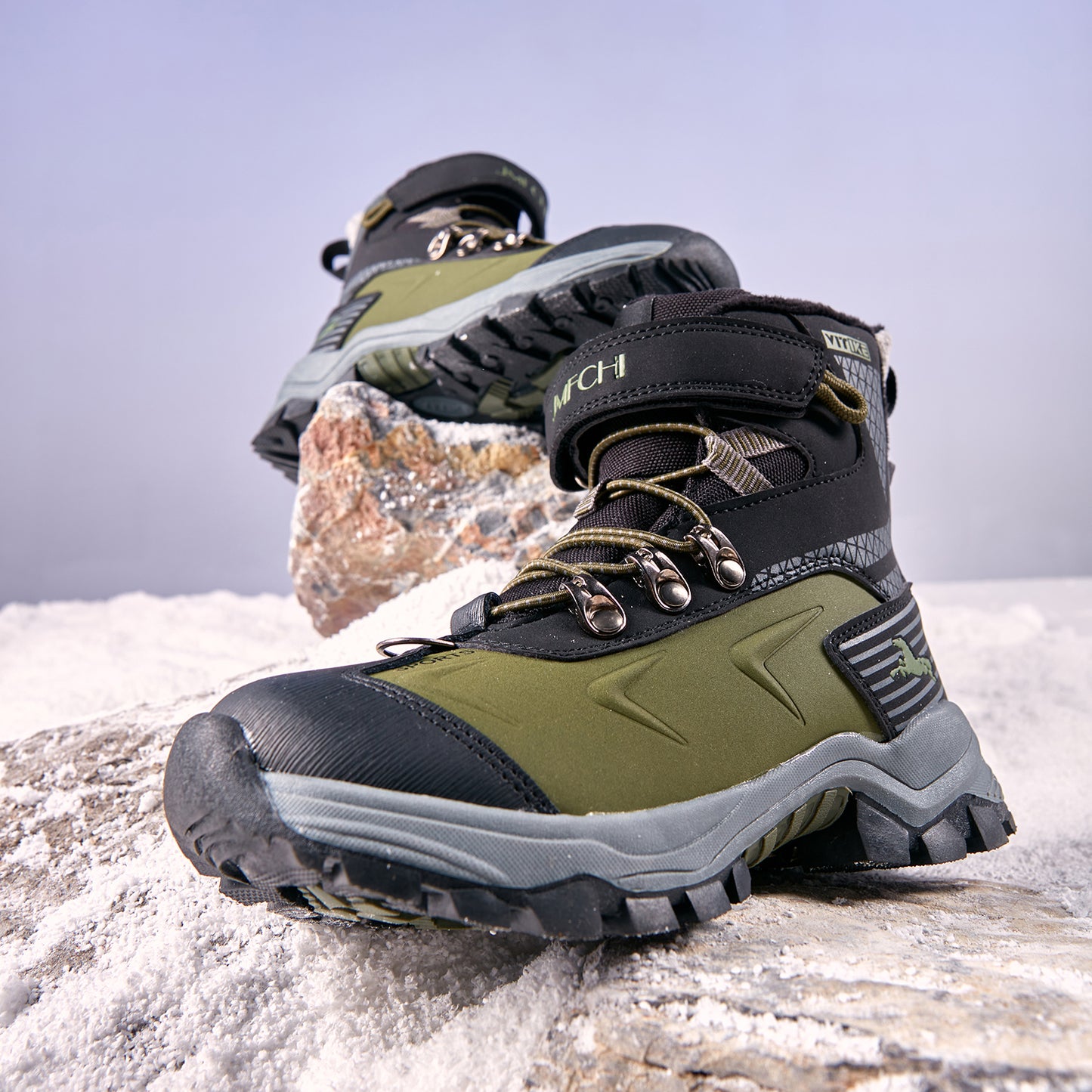Jungen-Schneestiefel, rutschfeste Schuhe für Outdoor, Wandern, Klettern im Winter