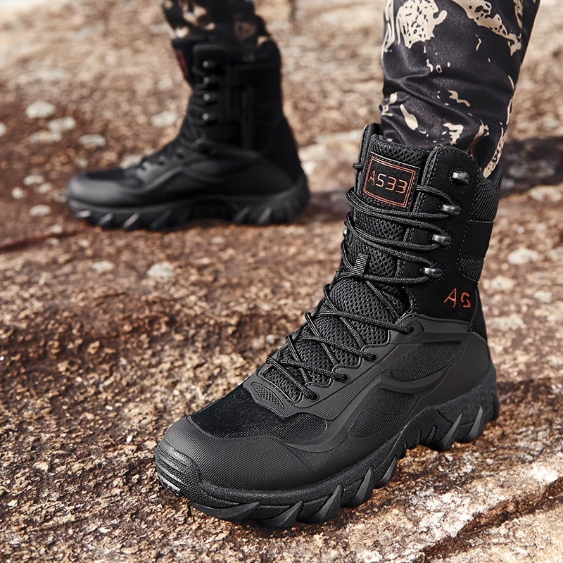 Herren-Stiefel im Military-Stil – Hohe Jungle-Combat-Boots für Outdoor, Wandern, Camping und Wüste