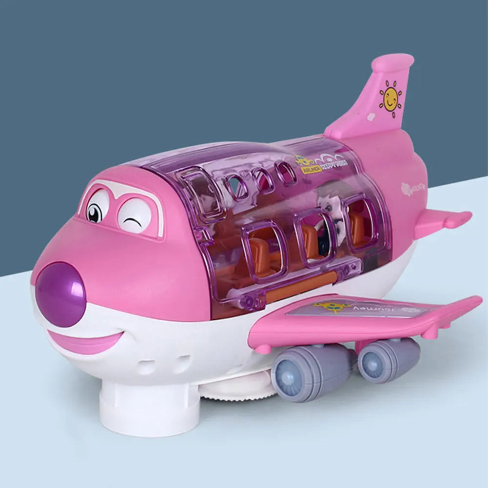 Kinderspielzeug – Elektrisches Flugzeug, Flugzeugmodell mit Musik, Simulationsspielzeug für Jungen, Kinder-Verkehrsspielzeug