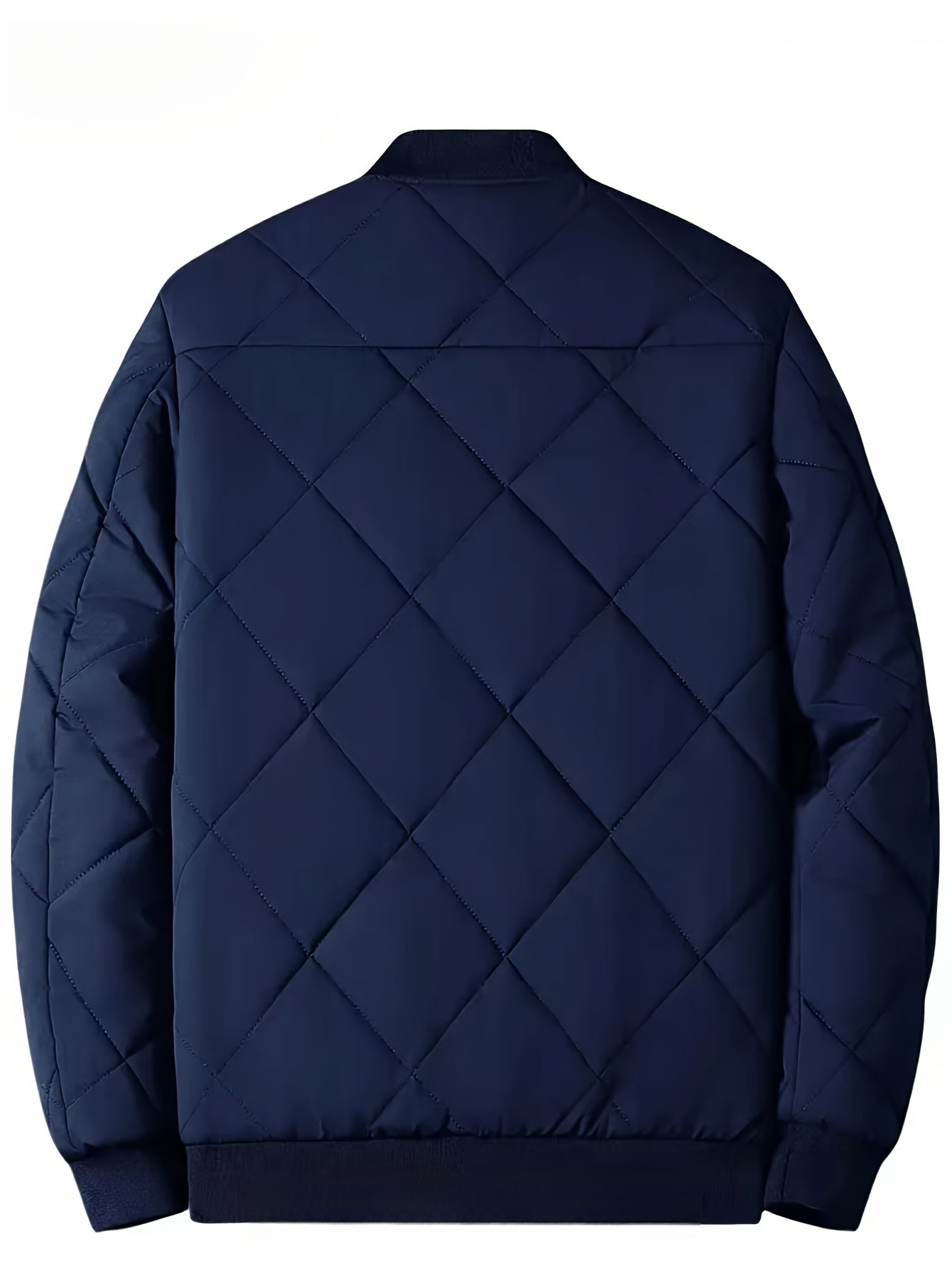 Herren Stepp-Fleecejacke mit Stehkragen – Sportliche Zip-Up-Jacke mit Reißverschlusstaschen, vielseitig einsetzbar