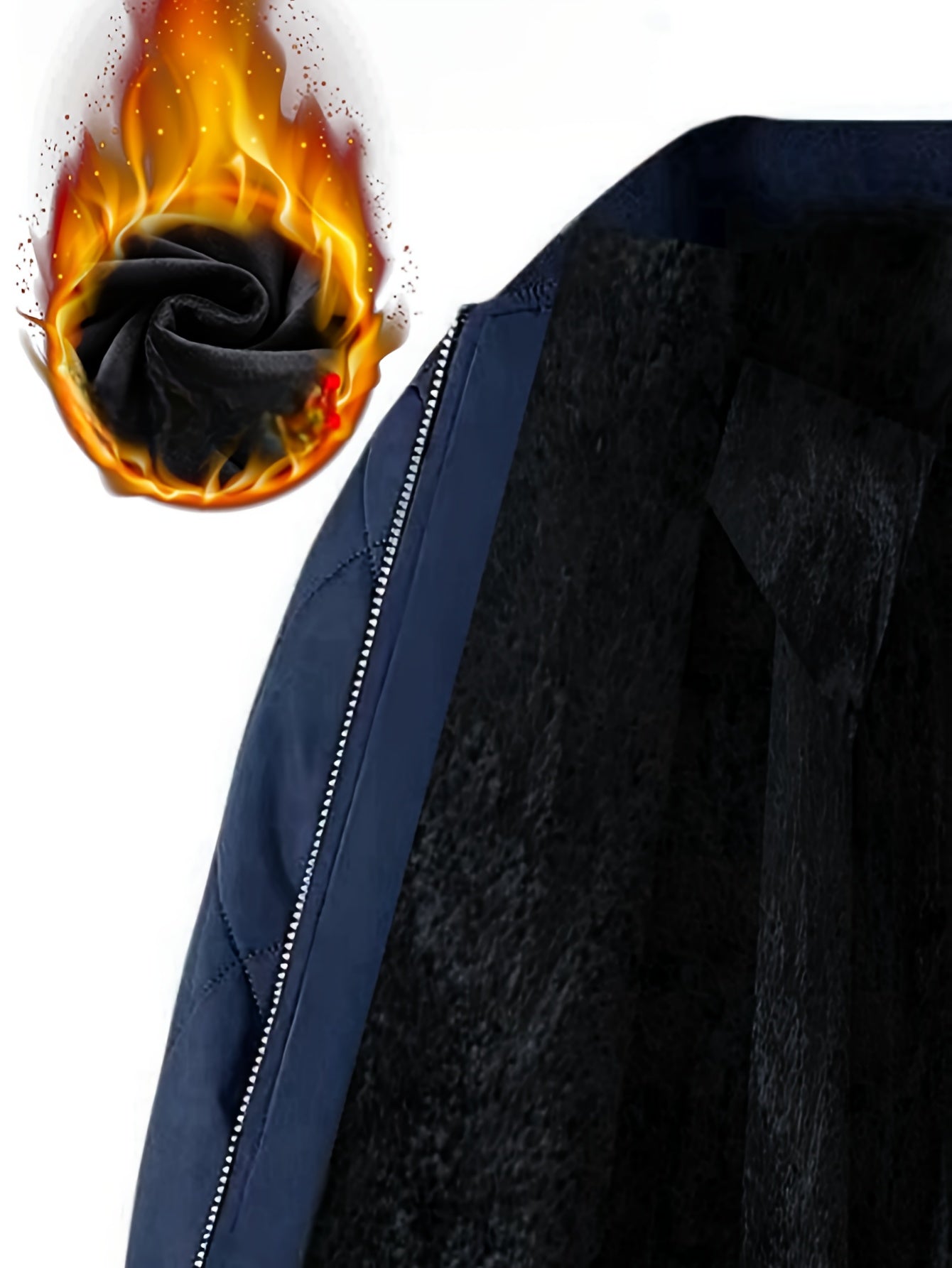 Herren Stepp-Fleecejacke mit Stehkragen – Sportliche Zip-Up-Jacke mit Reißverschlusstaschen, vielseitig einsetzbar