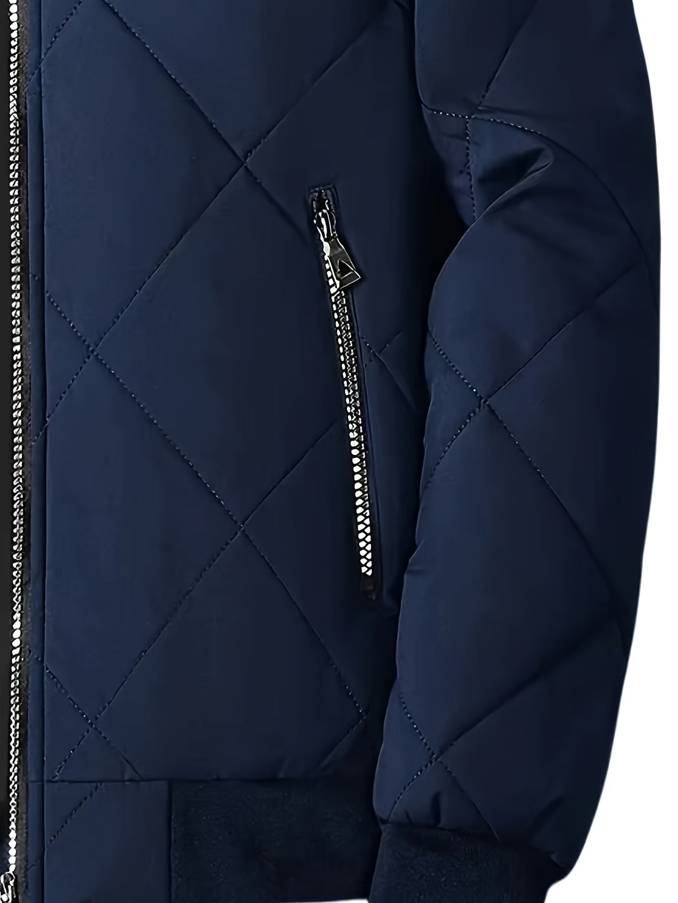 Herren Stepp-Fleecejacke mit Stehkragen – Sportliche Zip-Up-Jacke mit Reißverschlusstaschen, vielseitig einsetzbar