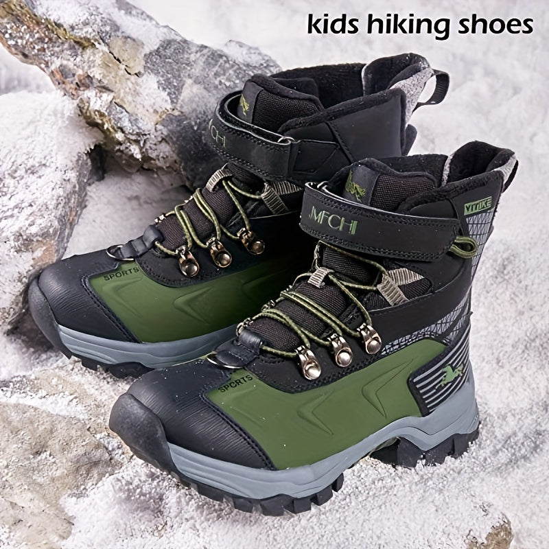 Jungen-Schneestiefel, rutschfeste Schuhe für Outdoor, Wandern, Klettern im Winter