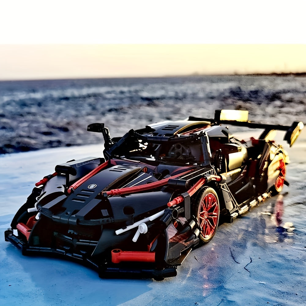 Bausatz für Erwachsene – Herausforderndes Rennwagen-Baukastenset, 1:14 Maßstab, 1391 Teile, Auto-Modellbau-Set, DIY-Spielzeug