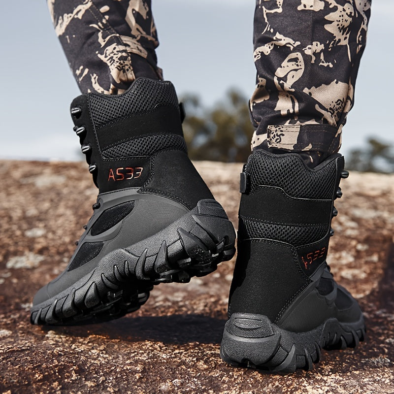 Herren-Stiefel im Military-Stil – Hohe Jungle-Combat-Boots für Outdoor, Wandern, Camping und Wüste