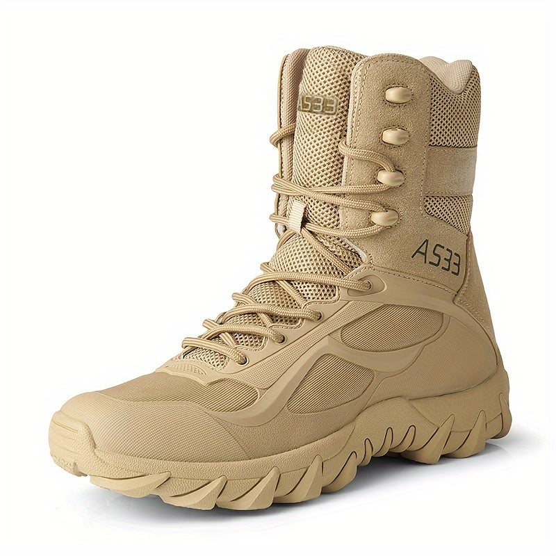 Herren-Stiefel im Military-Stil – Hohe Jungle-Combat-Boots für Outdoor, Wandern, Camping und Wüste
