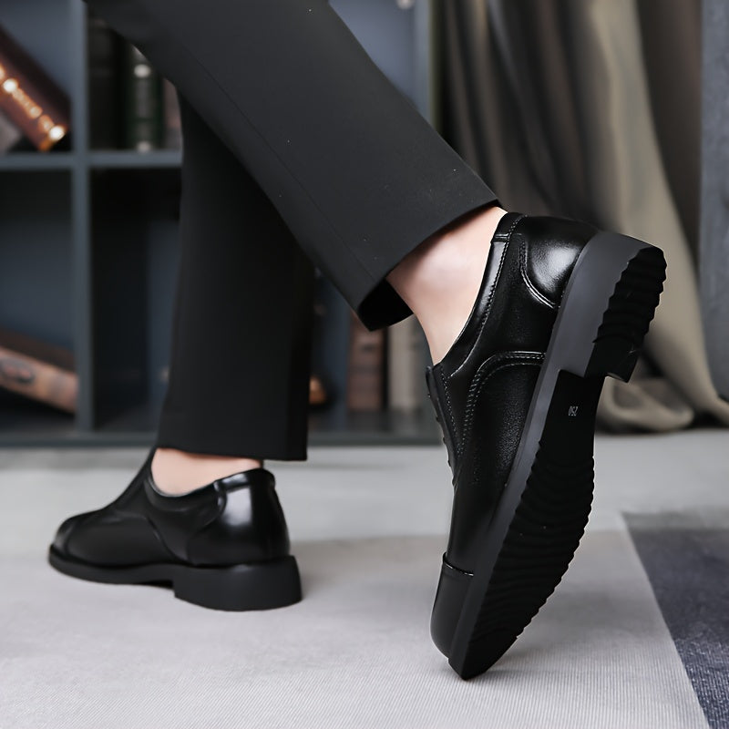 Herren-Casual- und Arbeitsschuhe, Business-Schuhe, dreiteiliges Mikrofaser-Leder mit Gummisohle